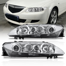 Load image into Gallery viewer, MAZDA 6 2003-2005 Head Lamp Unit w/o Fog STD Chrome Housing Clear Lens Reflector