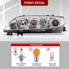 Load image into Gallery viewer, MAZDA 6 2003-2005 Head Lamp Unit w/o Fog STD Chrome Housing Clear Lens Reflector