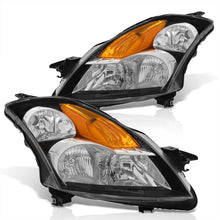 Load image into Gallery viewer, Nissan Altima Sedan 2007-2009 Factory Style Headlights Black Housing Clear Len Amber Reflector (Halogen Models Only)