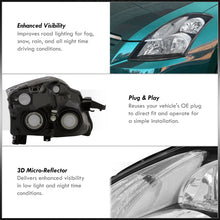 Load image into Gallery viewer, Nissan Altima Sedan 2007-2009 Factory Style Headlights Black Housing Clear Len Clear Reflector (Halogen Models Only)