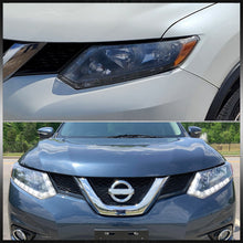 Load image into Gallery viewer, Nissan Rogue 2014-2016 LED DRL Factory Style Headlights Black Housing Clear Len Amber Reflector (Halogen Models Only)