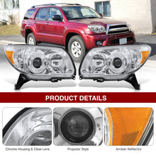 Load image into Gallery viewer, TOYOTA 4Runner 2006-2009 SR5, LTD Head Lamp Unit Chrome Housing Clear Lens Amber Reflector