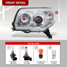 Load image into Gallery viewer, TOYOTA 4Runner 2006-2009 SR5, LTD Head Lamp Unit Chrome Housing Clear Lens Clear Reflector
