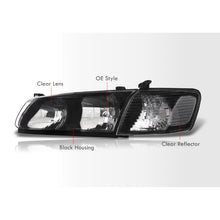 Load image into Gallery viewer, Toyota Camry 2000-2001 Factory Style Headlights + Corners Black Housing Clear Len Clear Reflector