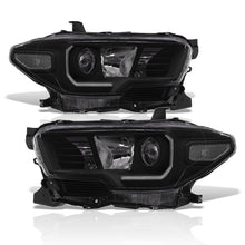 Load image into Gallery viewer, Toyota Tacoma 2016-2023 Factory Style Projector Headlights Black Housing Clear Len Clear Reflector (Models with Factory LED DRL Headlights Only)