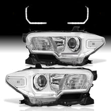 Load image into Gallery viewer, Toyota Tacoma 2016-2023 Factory Style Projector Headlights Chrome Housing Clear Len Clear Reflector (Models with Factory LED DRL Headlights Only)