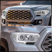 Load image into Gallery viewer, Toyota Tacoma 2016-2023 Factory Style Projector Headlights Chrome Housing Clear Len Clear Reflector (Models with Factory LED DRL Headlights Only)