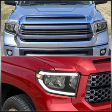 Load image into Gallery viewer, Toyota Tundra 2014-2021 LED DRL Bar Factory Style Headlights Black Housing Clear Len Clear Reflector (Halogen Models Only)