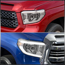 Load image into Gallery viewer, Toyota Tundra 2014-2021 LED DRL Bar Factory Style Headlights Chrome Housing Clear Len Clear Reflector (Halogen Models Only)
