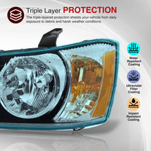 Load image into Gallery viewer, TOYOTA Highlander 2001-2003 Headlight Chrome Housing Clear Lens Amber Reflector
