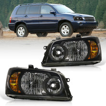 Load image into Gallery viewer, TOYOTA Highlander 04-06 Headlight Black Housing Clear Lens Clear Reflector