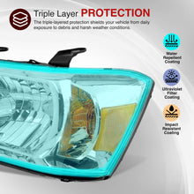 Load image into Gallery viewer, TOYOTA Highlander 04-06 Headlight Chrome Housing Clear Lens Amber Reflector