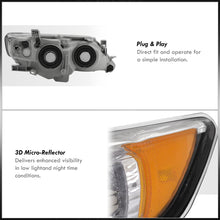 Load image into Gallery viewer, Toyota Camry 2012-2014 Factory Style Headlights Black Housing Clear Len Amber Reflector