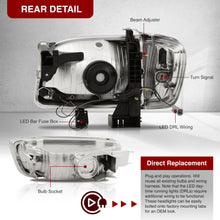 Load image into Gallery viewer, Toyota Tacoma 2001-2004 LED DRL Bar Factory Style Headlights + Bumpers + Corners Chrome Housing Clear Len Clear Reflector
