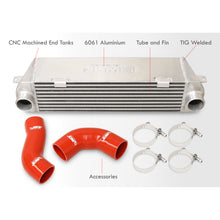 Load image into Gallery viewer, BMW 3 Series E90 E92 2007-2011 / 1 Series 135I 2007-2010 Bolt On Aluminum Intercooler + Red Couplers