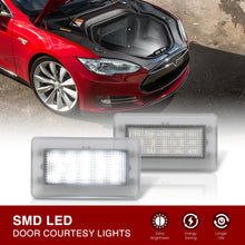 Load image into Gallery viewer, Tesla Model S 2012-2021 / 3 2017-2023 / X 2016-2021 / Y 2020-2023 2-Piece Left & Right Interior White SMD LED Door Courtesy Lights Clear Len