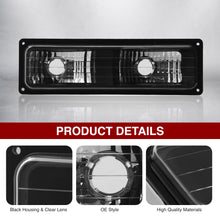 Load image into Gallery viewer, Chevrolet C10 C/K 1500 2500 3500 1988-1998 Crystal Bumper Light Black