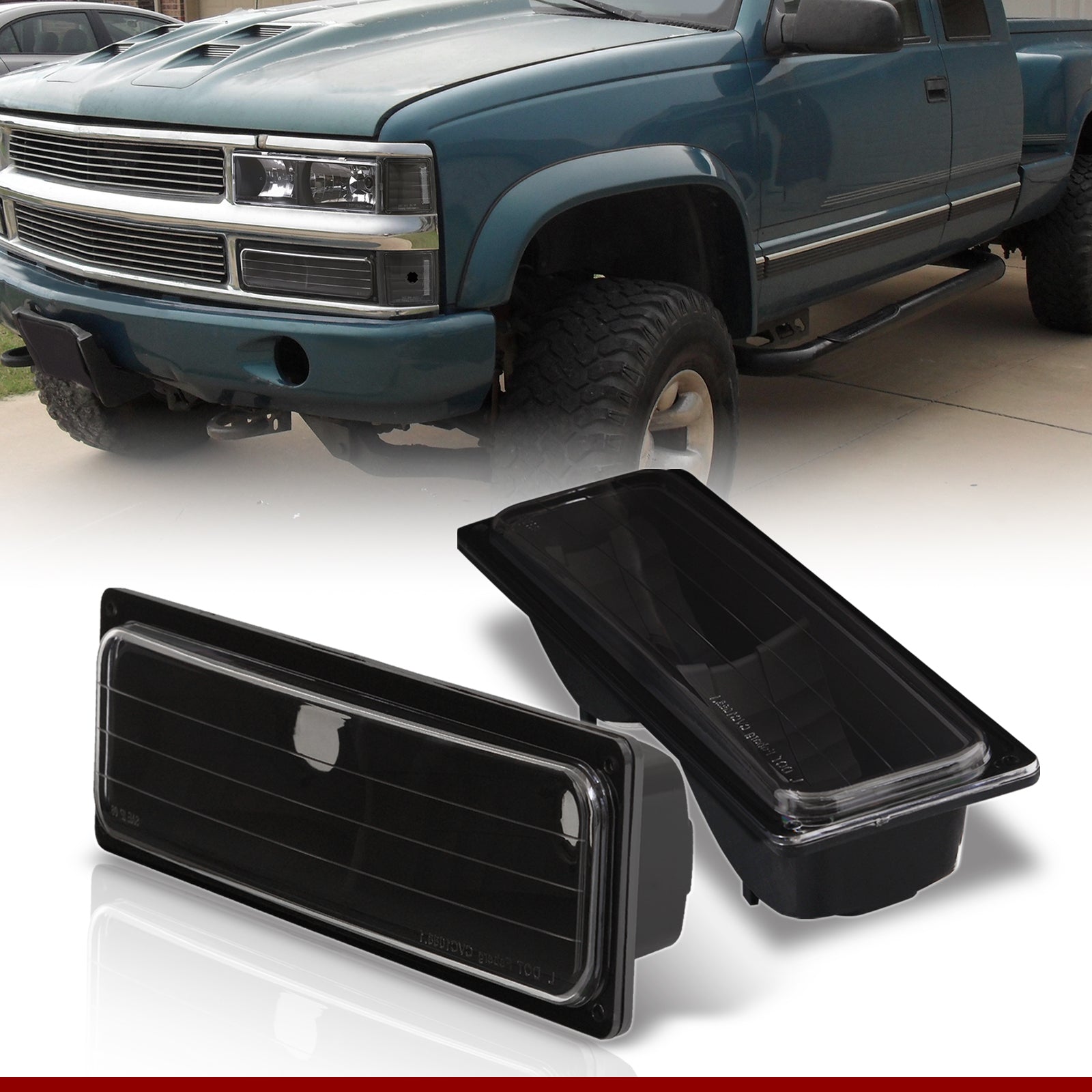 数量は多い  1500 C/K GMC Chevrolet 2500 Housing Black Lights Bumper 3500 まつ毛・つけまつ毛用品