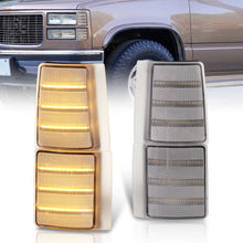 Load image into Gallery viewer, GMC C/K 1500 2500 3500 1994-2000 Sequential LED Corner Lights Black Housing Clear Lens