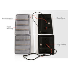 Load image into Gallery viewer, GMC C/K 1500 2500 3500 1994-2000 Sequential LED Corner Lights Black Housing Clear Lens
