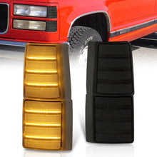 Load image into Gallery viewer, GMC C/K 1500 2500 3500 1994-2000 Sequential LED Corner Lights Black Housing Smoke Lens