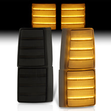 Load image into Gallery viewer, GMC C/K 1500 2500 3500 1994-2000 Sequential LED Corner Lights Black Housing Smoke Lens