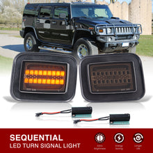 Load image into Gallery viewer, Hummer H2 2003-2009 Sequential LED Turn Signal Light(Amber) LED Parking Light(White) Smoke Lens