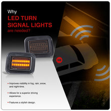 Load image into Gallery viewer, Hummer H2 2003-2009 Sequential LED Turn Signal Light(Amber) LED Parking Light(White) Smoke Lens