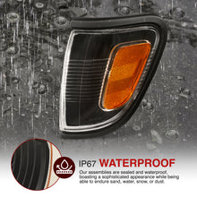 Load image into Gallery viewer, Toyota Tacoma 2001-2004 Factory Style Corners Black Housing Clear Len Amber Reflector