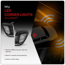 Load image into Gallery viewer, Toyota Tacoma 2001-2004 Factory Style Corners Black Housing Clear Len Clear Reflector
