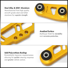 Load image into Gallery viewer, JDM Sport Acura Integra 1994-2001 / Honda Civic 1988-1995 / CRX 1988-1991 / Del Sol 1993-1997 Rear Lower Control Arms Gold with Black Bushings