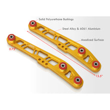 Load image into Gallery viewer, JDM Sport Acura Integra 1994-2001 / Honda Civic 1988-1995 / CRX 1988-1991 / Del Sol 1993-1997 Rear Lower Control Arms Gold with Red Bushings