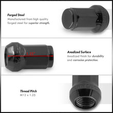 Load image into Gallery viewer, M12 x 1.25 OEM Style Steel Lug Nuts Gunmetal Chrome (20 Piece)