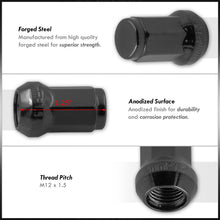 Load image into Gallery viewer, M12 x 1.5 OEM Style Steel Lug Nuts Gunmetal Chrome (20 Piece)