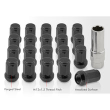 Load image into Gallery viewer, M12 x 1.5 OEM Style Steel Lug Nuts Gunmetal Chrome (20 Piece)