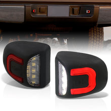 Load image into Gallery viewer, Chevrolet Silverado Tahoe Suburban 1999-2013 / GMC Sierra Yukon 1999-2013 / Cadillac Escalade 2002-2006 White & Red Bar SMD LED License Plate Lights Clear Len