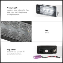 Load image into Gallery viewer, Skoda / Seat / Volkswagen White SMD LED License Plate Lights Clear Len