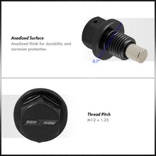 Load image into Gallery viewer, Oil Pan Magnetic Bolt with Gasket M12 x 1.25 Black for Infiniti/Lexus/Nissan/Toyota