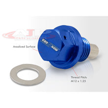 Load image into Gallery viewer, Oil Pan Magnetic Bolt with Gasket M12 x 1.25 Blue for Infiniti/Lexus/Nissan/Toyota