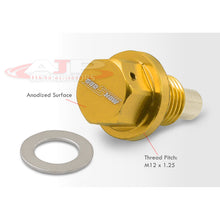Load image into Gallery viewer, Oil Pan Magnetic Bolt with Gasket M12 x 1.25 Gold for Infiniti/Lexus/Nissan/Toyota