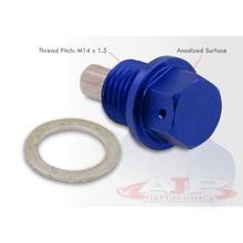 Load image into Gallery viewer, Oil Pan Magnetic Bolt with Gasket M14 x 1.5 Blue for Acura/Dodge/Ford/Honda/Hyundai/Izuzu/Jeep/Kia/Mazda/Mitsubishi