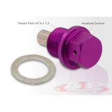 Load image into Gallery viewer, Oil Pan Magnetic Bolt with Gasket M14 x 1.5 Purple for Acura/Dodge/Ford/Honda/Hyundai/Izuzu/Jeep/Kia/Mazda/Mitsubishi