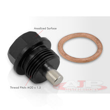 Load image into Gallery viewer, Oil Pan Magnetic Bolt with Gasket M20 x 1.5 Black for Subaru