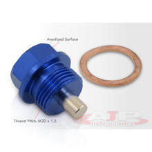 Load image into Gallery viewer, Oil Pan Magnetic Bolt with Gasket M20 x 1.5 Blue for Subaru
