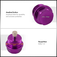Load image into Gallery viewer, Oil Pan Magnetic Bolt with Gasket M20 x 1.5 Purple for Subaru