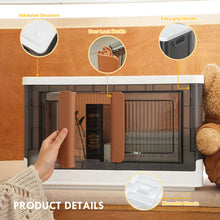 Load image into Gallery viewer, AJP Distributors 3 Pack of 8.5 GAL Stackable Storage Bins with Lids & Wheels, Plastic Collapsible Tote, Folding Box Storage Container, Stacking Wardrobe Closet Organizer For Home Office Clothing Books