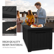 Load image into Gallery viewer, AJP Distributors 120 Gallon Outdoor Storage Box, Rain Waterproof Resin Deck Box, Lockable Large Storage Container for Patio Furniture, Cushions, Garden Tools, Sports Equipment and Pool Supplies Black