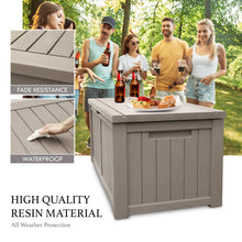 Load image into Gallery viewer, AJP Distributors 120 Gallon Outdoor Storage Box, Rain Waterproof Resin Deck Box, Lockable Large Storage Container for Patio Furniture, Cushions, Garden Tools, Sports Equipment and Pool Supplies Taupe