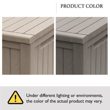 Load image into Gallery viewer, AJP Distributors 120 Gallon Outdoor Storage Box, Rain Waterproof Resin Deck Box, Lockable Large Storage Container for Patio Furniture, Cushions, Garden Tools, Sports Equipment and Pool Supplies Taupe