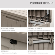 Load image into Gallery viewer, AJP Distributors 120 Gallon Outdoor Storage Box, Rain Waterproof Resin Deck Box, Lockable Large Storage Container for Patio Furniture, Cushions, Garden Tools, Sports Equipment and Pool Supplies Taupe